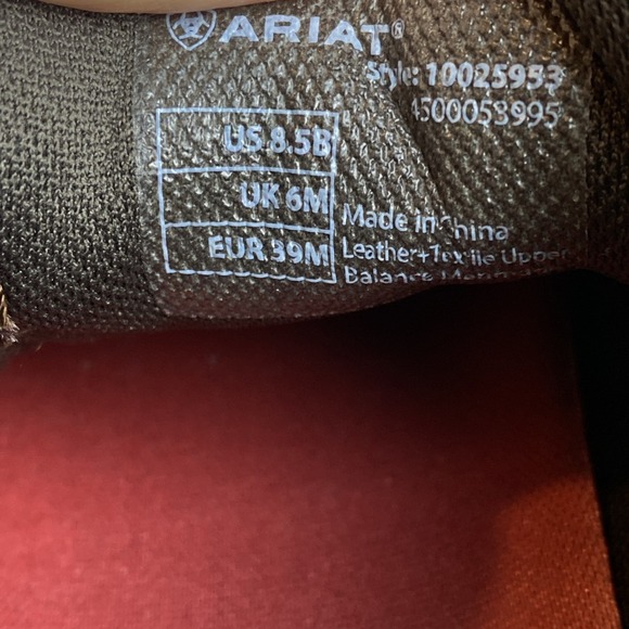 ARIAT SERAPE SPITFIRE BOOTS WOMENS ANKLE LEATHER CANVAS LACE UP SZ 8.5B Cowgirl - Picture 9 of 10